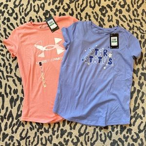 Under Armour Youth Large tees. NWT